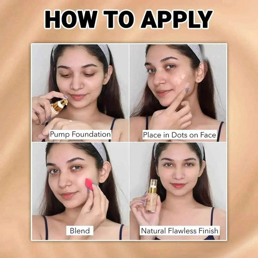 Iba Pure Skin Liquid Foundation – Natural Beige (30ml) | Full Coverage | Oil-Free, Lightweight & Long Lasting | Dewy Finish with SPF 15 | Halal & Vegan