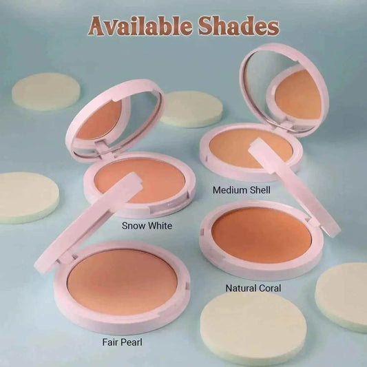 Iba Pure Skin Mattifying Compact – Medium Shell (9g) | Long Wear | Oil-Free Matte Finish with SPF 15 | Even Coverage | Natural, Halal & Vegan Makeup