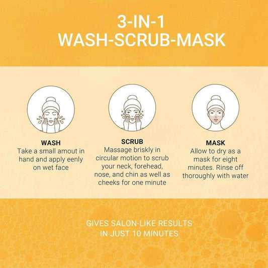 Iba Ubtan 3-in-1 Instant Facial – Wash, Scrub & Mask with Multani Mitti, Turmeric & Rose Petals (100g) | For All Skin Types | Brightens & Detoxifies