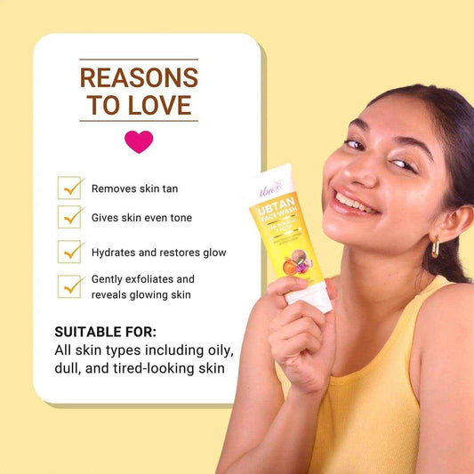 Iba Ubtan Face Wash with Turmeric, Saffron & Sandalwood (100ml) | For All Skin Types | Tan Removal & Natural Glow | Gentle Daily Cleanser