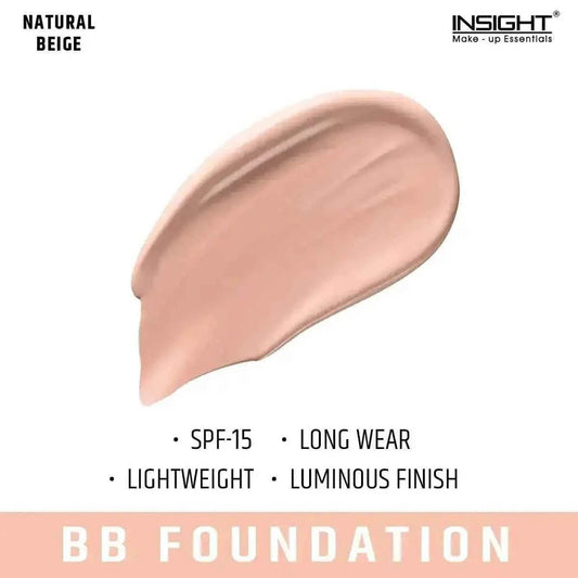 INSIGHT BB Medium Coverage Foundation - Natural Beige, 30ml | Suitable for All Skin Types