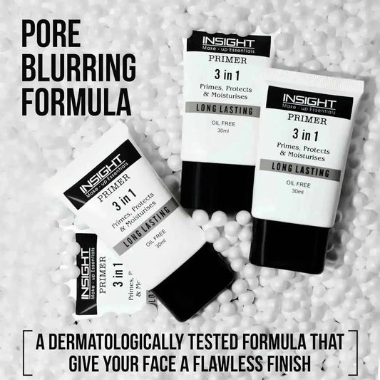 Insight Cosmetics 3 in 1 Face Primer - Hydrating, Lightweight & Long-Lasting, 30ml