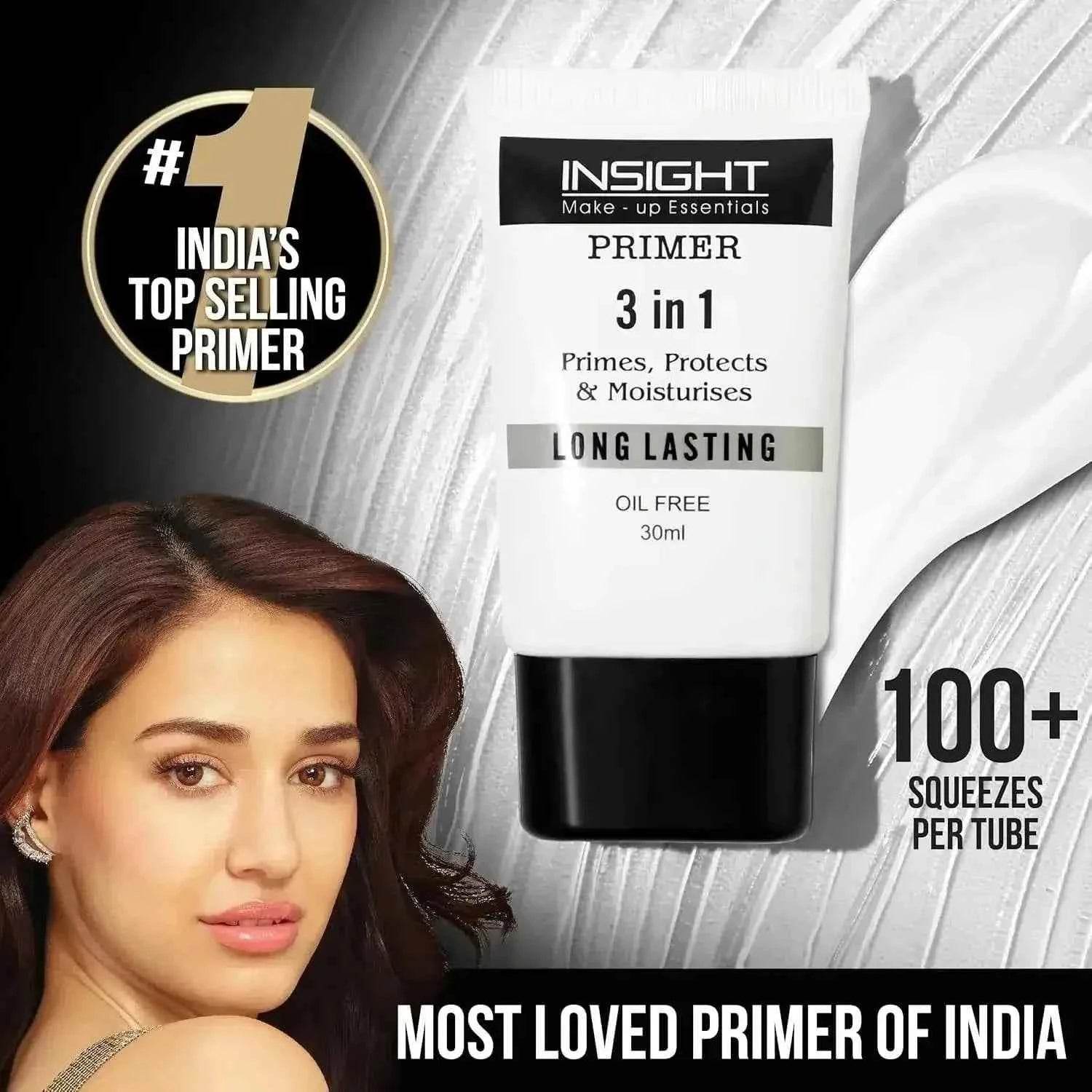 Insight Cosmetics 3 in 1 Face Primer - Hydrating, Lightweight & Long-Lasting, 30ml