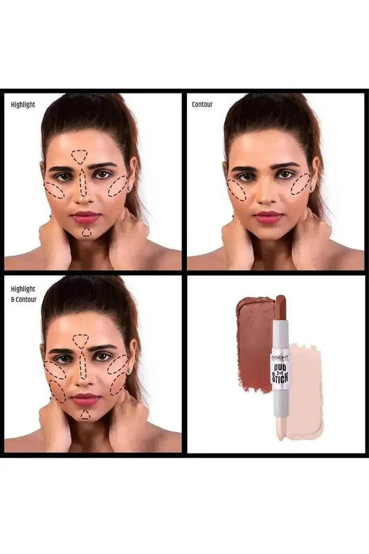 Insight Cosmetics Duo Stick Conceal Contour + Highlighter, 8.5gm (Duo-03)