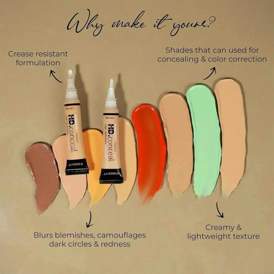 Insight Cosmetics HD Concealer - Full Coverage, 8Gm (Honey)