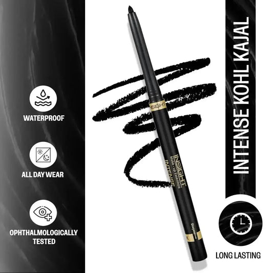 Insight Intense Kohl Kajal - Long-Lasting, Smudge-Proof (Black) - Gehnasale