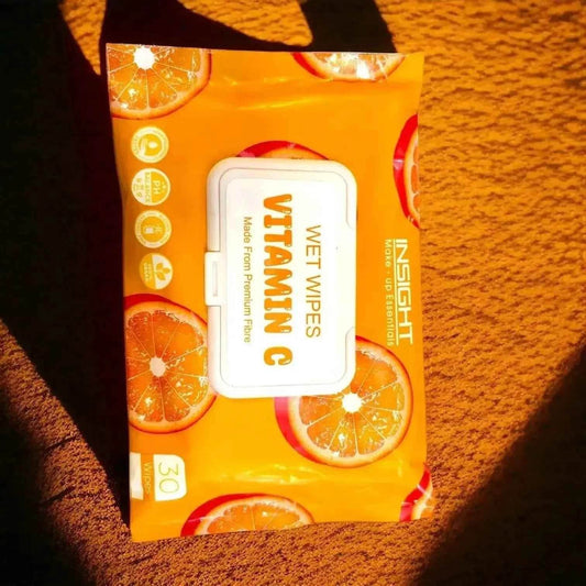 Insight Wet Wipes with Vitamin C - Premium Fiber, Refreshing & Hydrating