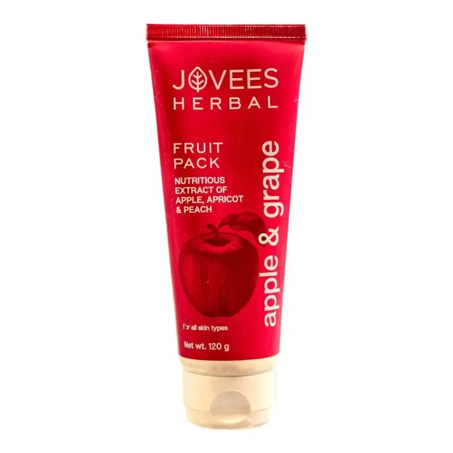 jovees herbal fruit pack | enriched with apple, apricot & peach
