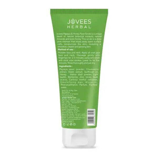 Jovees Herbal Papaya & Honey Face Scrub (50g) | For Normal to Dry Skin