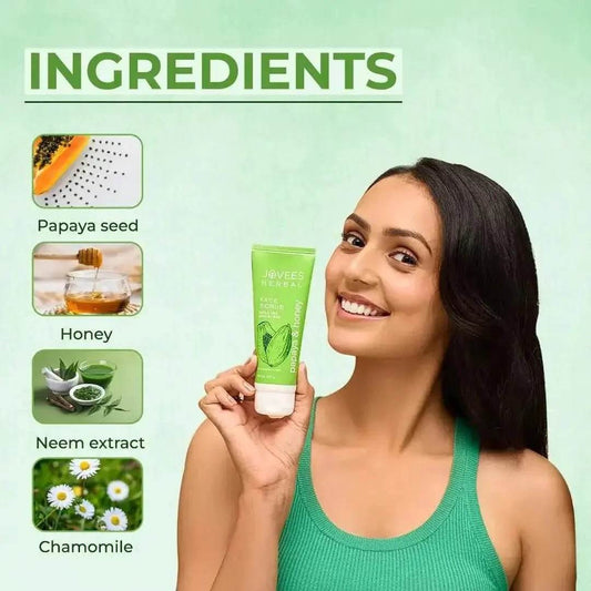 Jovees Herbal Papaya & Honey Face Scrub (50g) | For Normal to Dry Skin