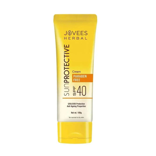 Jovees Herbal Sun Protective Sunscreen SPF 40 | Oil-Free & Quick Absorbing | UVA/UVB Protection | Normal to Dry Skin | 50g