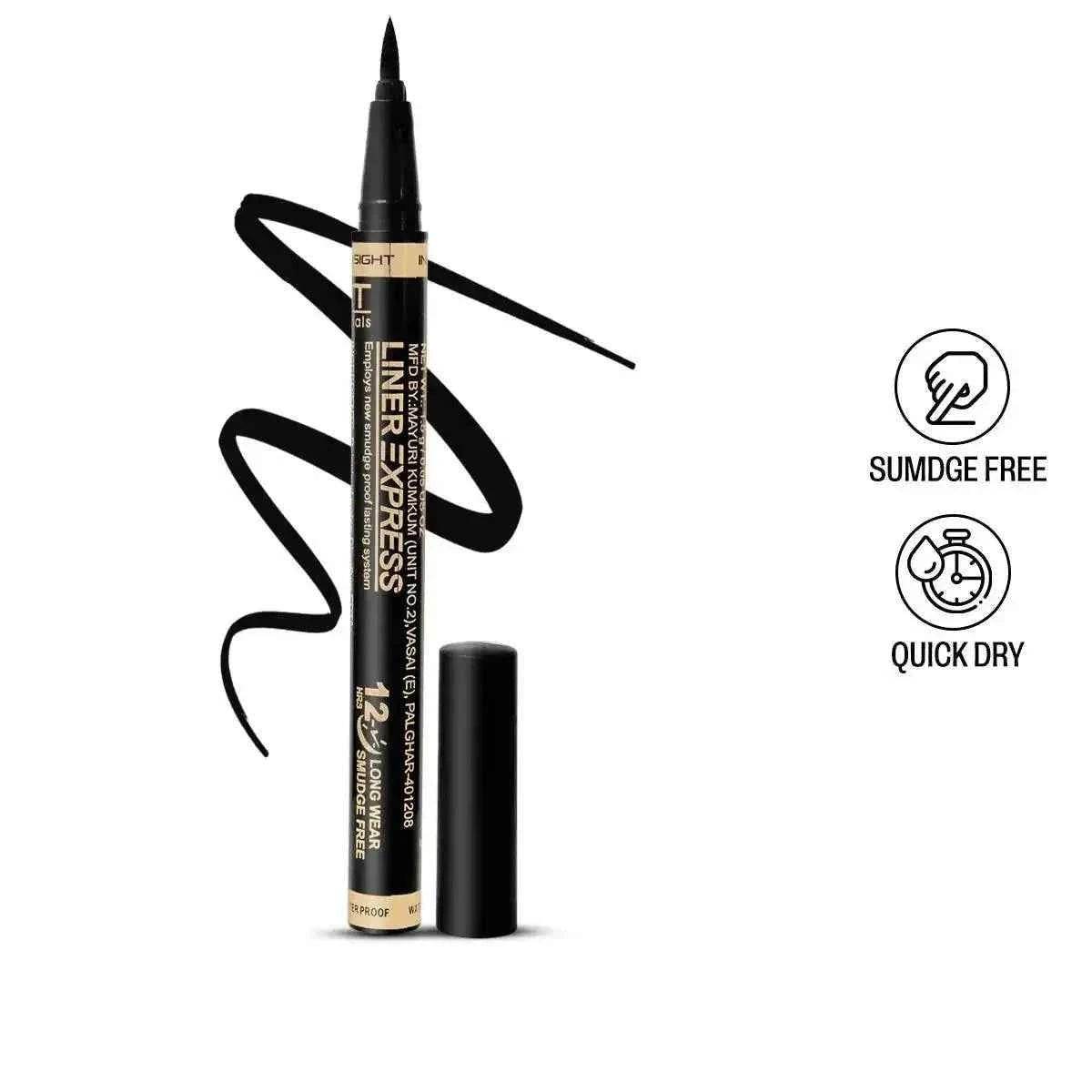 Liner Express Eyepen - Shiny Black | Precision Tip, Smudge-Proof, Long-Lasting