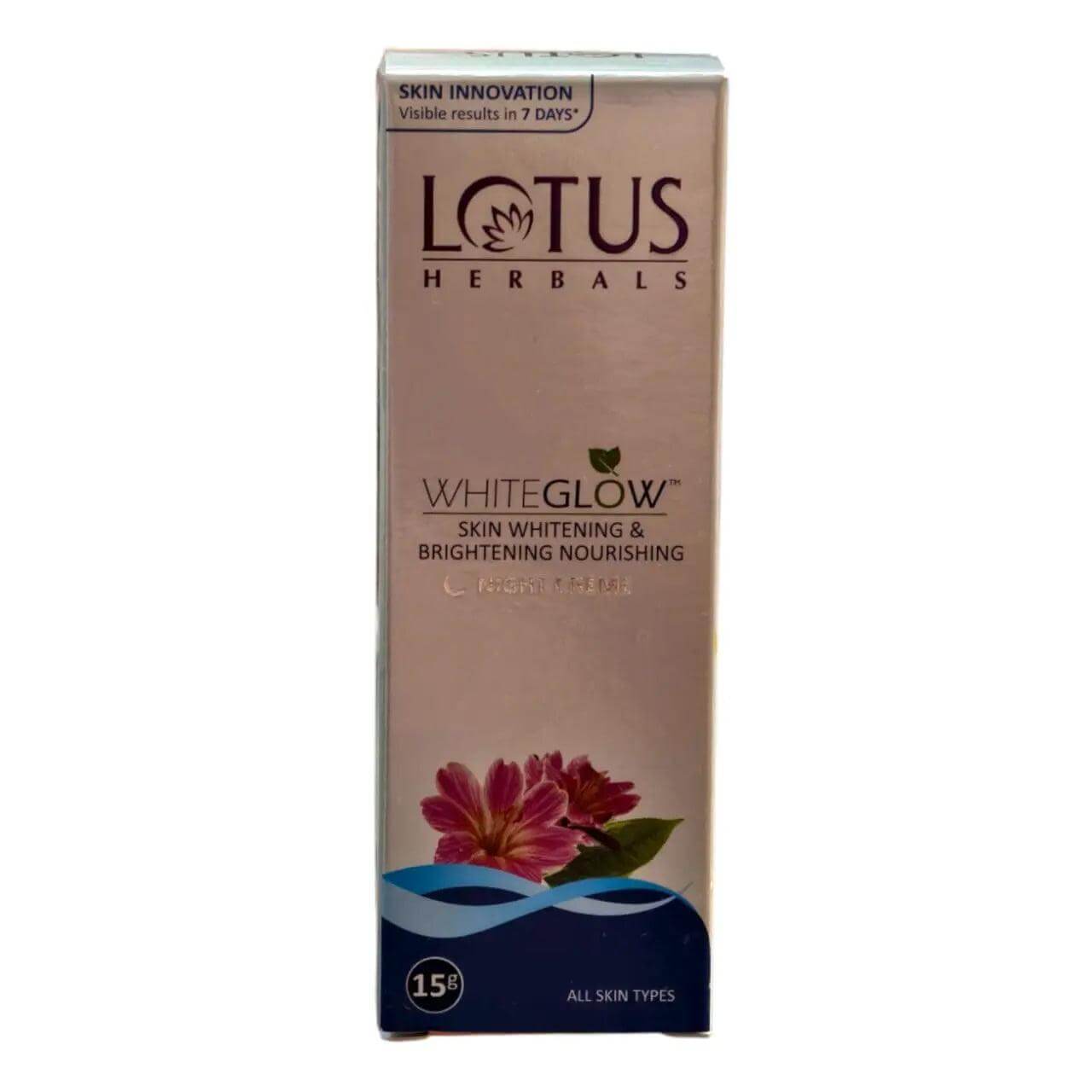 lotus herbals whiteglow skin whitening & brightening nourishing night cream - gehnasale