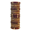 Maroon Bangles Set – 26 Pcs with Intricate Gold & Stone Work