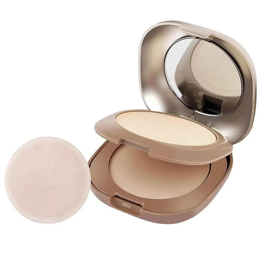 MARS Compact Powder for All Skin Types – Lightweight, Oil-Control, Matte Finish – Long-Lasting with Built-In Mirror