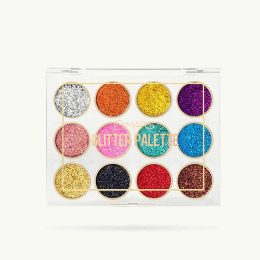 Mars Glitter Eyeshadow Palette – 9 Sparkling Shades | High-Impact Shine | Long-Lasting & Easy to Blend | Party & Festive Eye Makeup