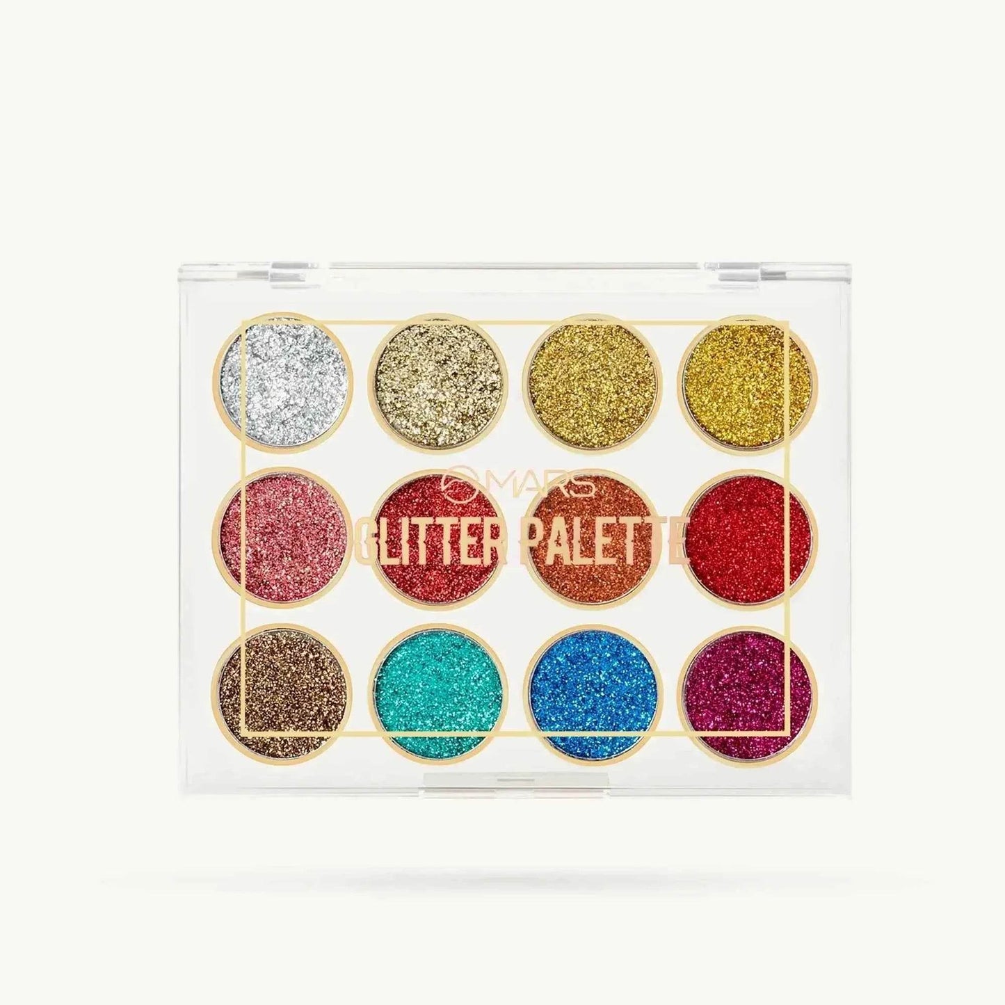 mars glitter eyeshadow palette – 9 sparkling shades | high-impact shine | long-lasting & easy to blend | party & festive eye makeup
