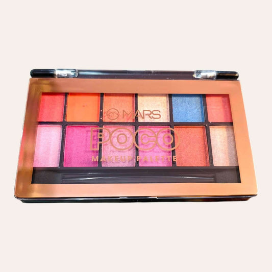 Mars Poco Makeup Palette – Shade 01 | Designed in India | 3-in-1 Face Palette with Blush, Highlighter & Eyeshadow | Travel-Friendly & Long-Lasting