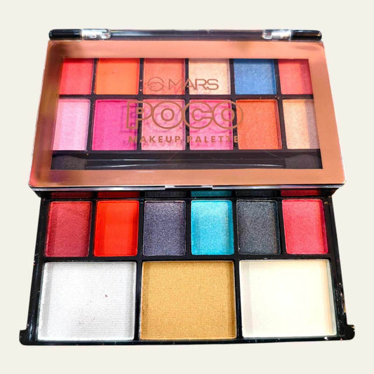 Mars Poco Makeup Palette – Shade 01 | Designed in India | 3-in-1 Face Palette with Blush, Highlighter & Eyeshadow | Travel-Friendly & Long-Lasting