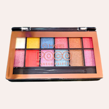Mars Poco Makeup Palette – Shade 02 | Designed in India | 3-in-1 Face & Eye Palette with Blush, Highlighter & Eyeshadow | Compact, Travel-Friendly & Long-Lasting