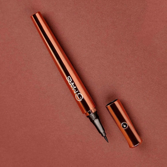 Mars Sketch Pen Eyeliner – Jet Ink Black | Waterproof, Smudge-Proof | Precision Tip for Winged & Bold Looks | Long-Lasting Liquid Liner