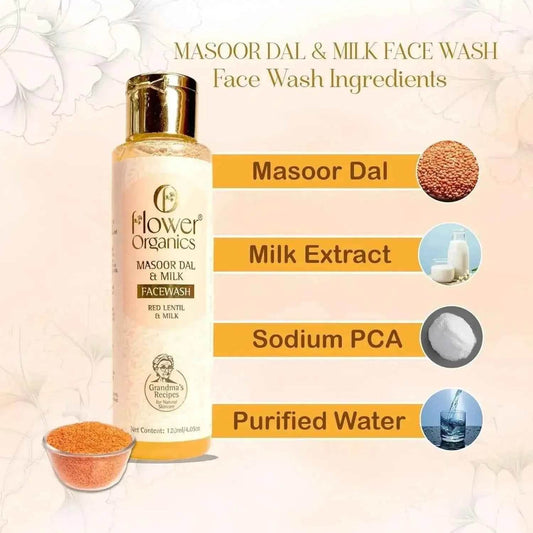 🌿 Masoor Dal & Milk Face Wash – Deep Cleansing & Glow Boosting (120ml) | Natural Skincare for Radiant Skin
