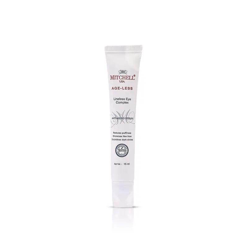 Mitchell USA Lineless Eye Complex – 15ml | Anti-Aging Under Eye Serum for Dark Circles, Puffiness & Fine Lines | Herbal Eye Care for All Skin Types