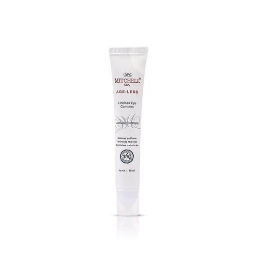 Mitchell USA Lineless Eye Complex – 15ml | Anti-Aging Under Eye Serum for Dark Circles, Puffiness & Fine Lines | Herbal Eye Care for All Skin Types