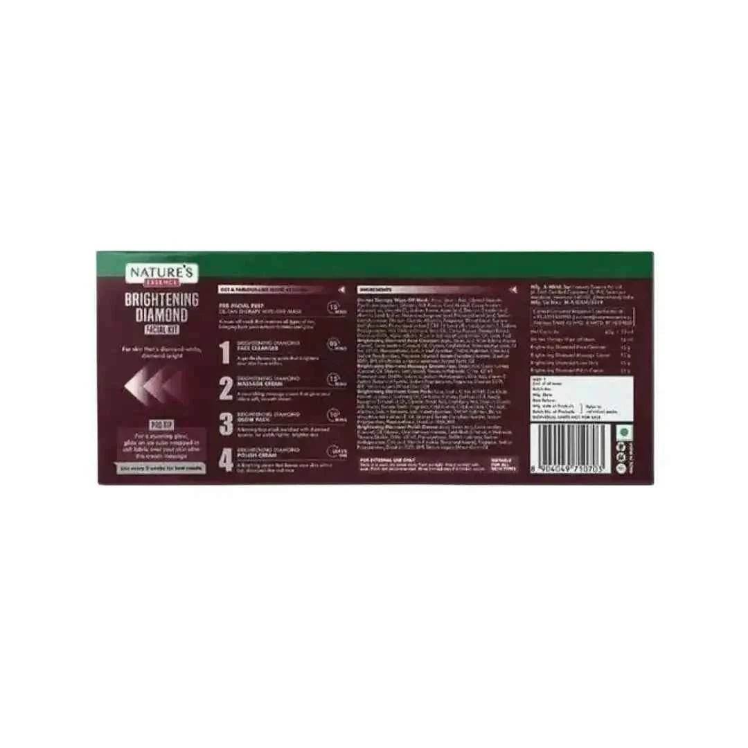 Nature’s Essence Brightening Diamond Facial Kit | 20g | Radiant Skin Care