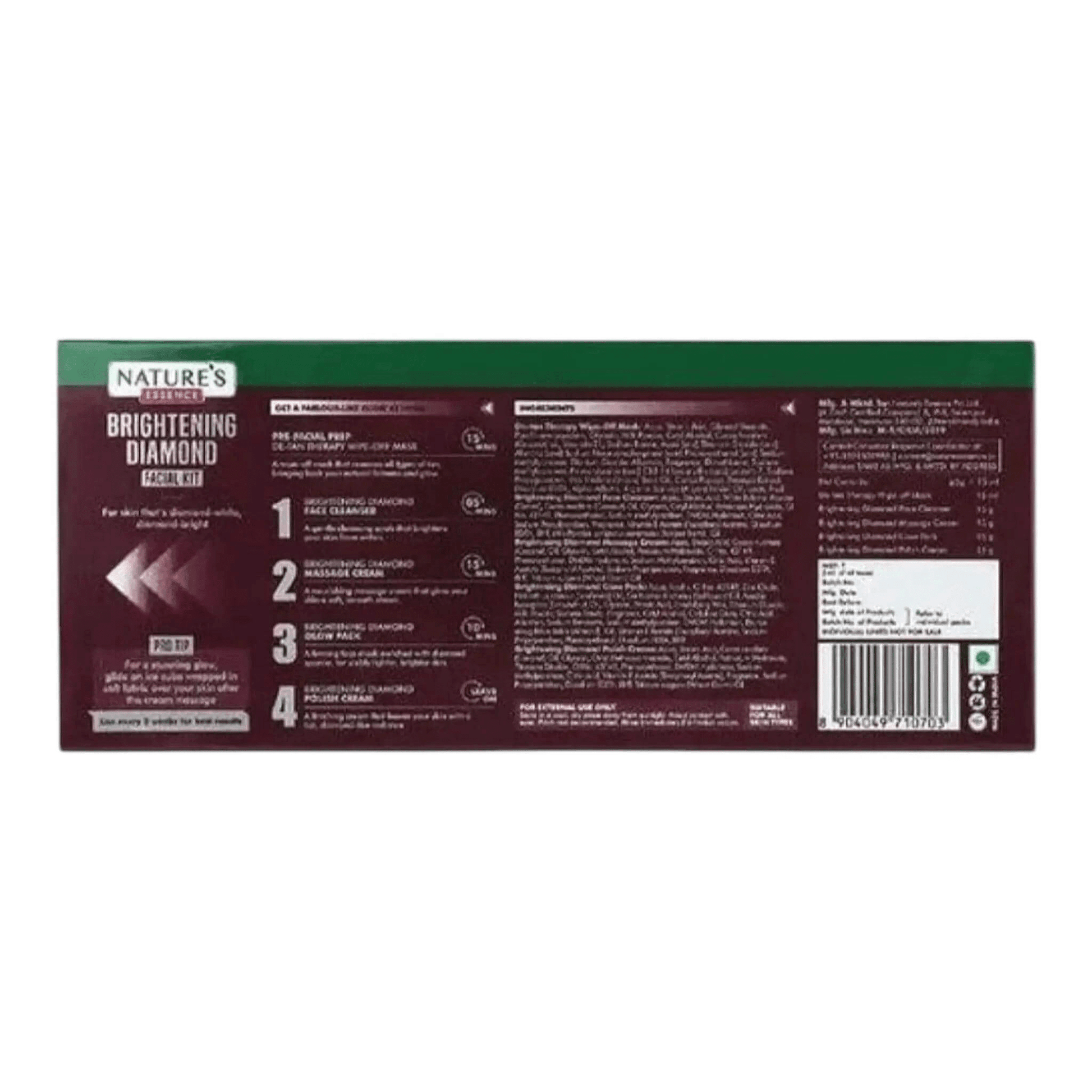 Nature's Essence Mini Diamond Facial Kit | Radiance Boosting Skincare | 1 Kit