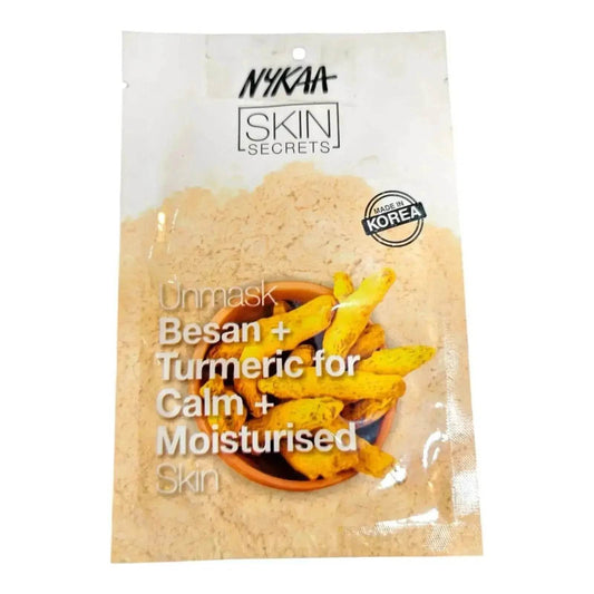 Nykaa Skin Secrets Unmask Sheet Mask | Besan & Turmeric | Soothes & Hydrates for Calm, Moisturized Skin