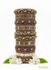 Purple & Gold Bridal Floral Bangles Set – Traditional Ethnic Jewellery by Gehna