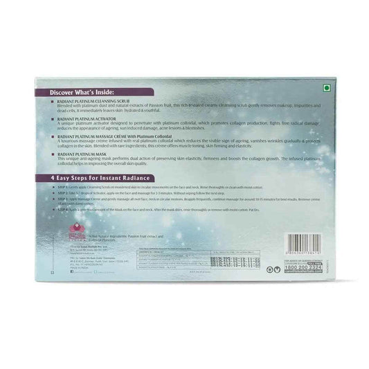 Radiant Platinum Cellular Anti-Ageing Facial Kit by Lotus Herbals – 37g