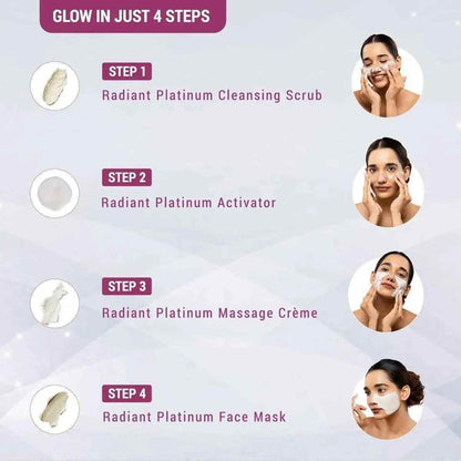 Radiant Platinum Cellular Anti-Ageing Facial Kit by Lotus Herbals – 37g