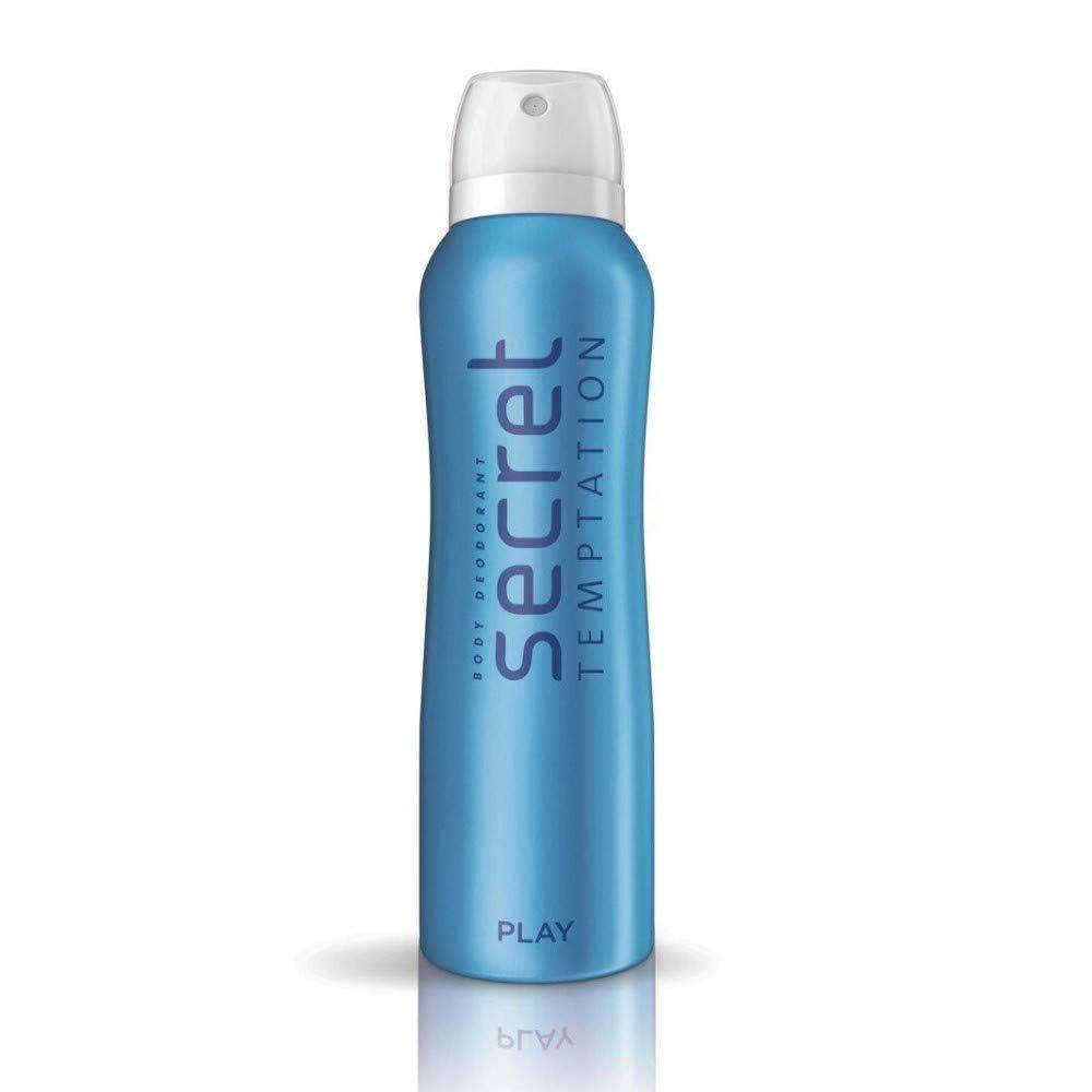 secret temptation play women's deodorant - 150ml, fresh and floral scent