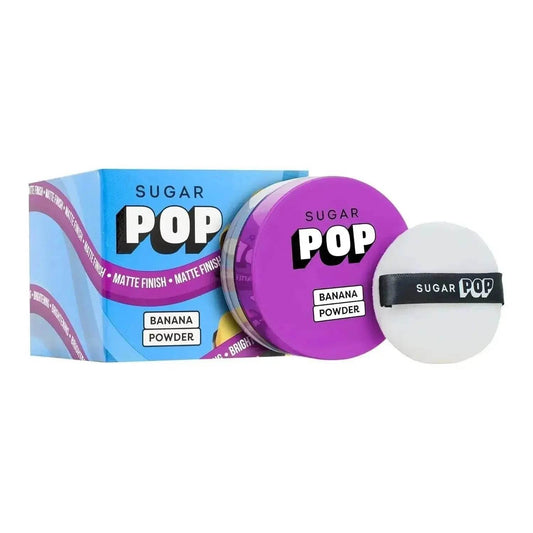 SUGAR POP Banana Powder Matte Tinted Loose Powder | Brightening Effect | Controls Shine | Sets Makeup | For All Skin Tones | 10 G - Yellow