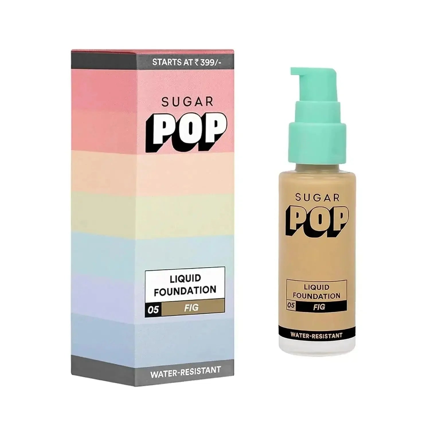 SUGAR POP Liquid Foundation - 05 Fig - 30 ml | Water Resistant, Long-Lasting (Up to 10 Hours), Super Matte Finish, Full Coverage Foundation for Flawless Skin - Gehnasale