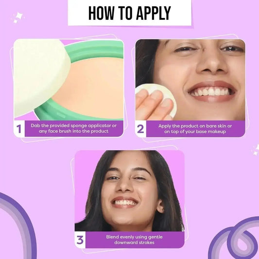 SUGAR POP Longwear Matte Compact - 01 Sand | Fair to Medium Skin | Castor Oil & Vitamin E | UV Protection | Pore Minimizing | 9 gm - Gehnasale