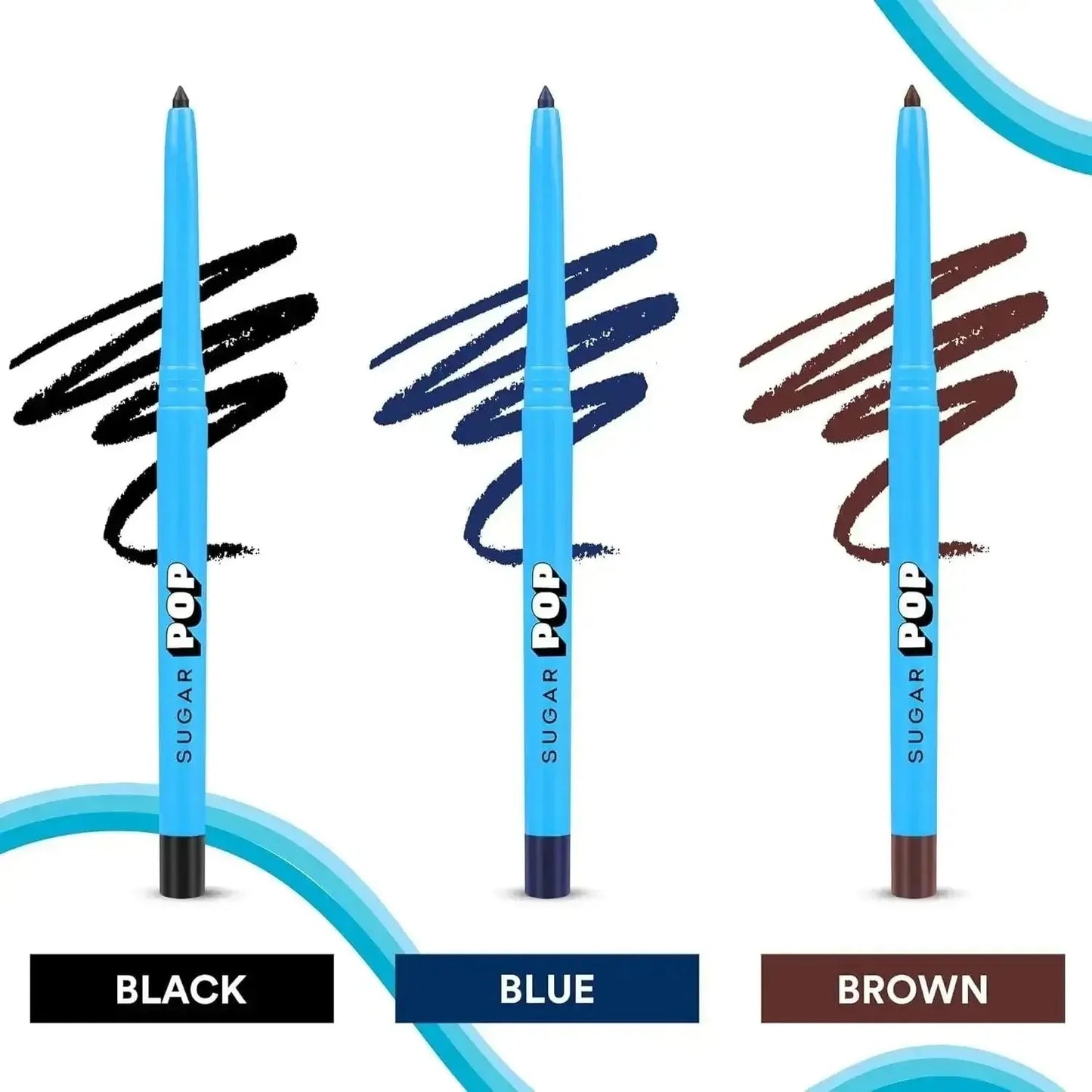 sugar pop matte finish eyeliner pencil | smudge-proof | 01 black - gehnasale