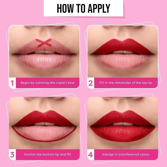 SUGAR POP Ultrastay Transferpoof Lipstick - 07 Ruby Red, 4gm | Vitamin E, Smooth Glide, Waterproof, Longlasting