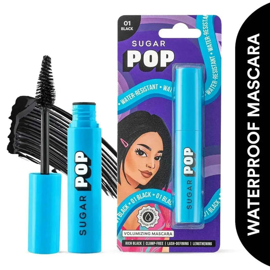 SUGAR POP Volumizing Mascara Black - 9 ml | Clump-Free, Volumizes, Lengthens, Smudge-Proof, Quick Drying, Intense Black Formula - Gehnasale