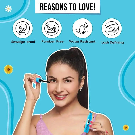 SUGAR POP Volumizing Mascara Black - 9 ml | Clump-Free, Volumizes, Lengthens, Smudge-Proof, Quick Drying, Intense Black Formula - Gehnasale