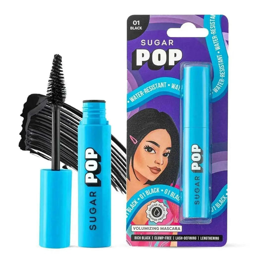 SUGAR POP Volumizing Mascara Black - 9 ml | Clump-Free, Volumizes, Lengthens, Smudge-Proof, Quick Drying, Intense Black Formula - Gehnasale