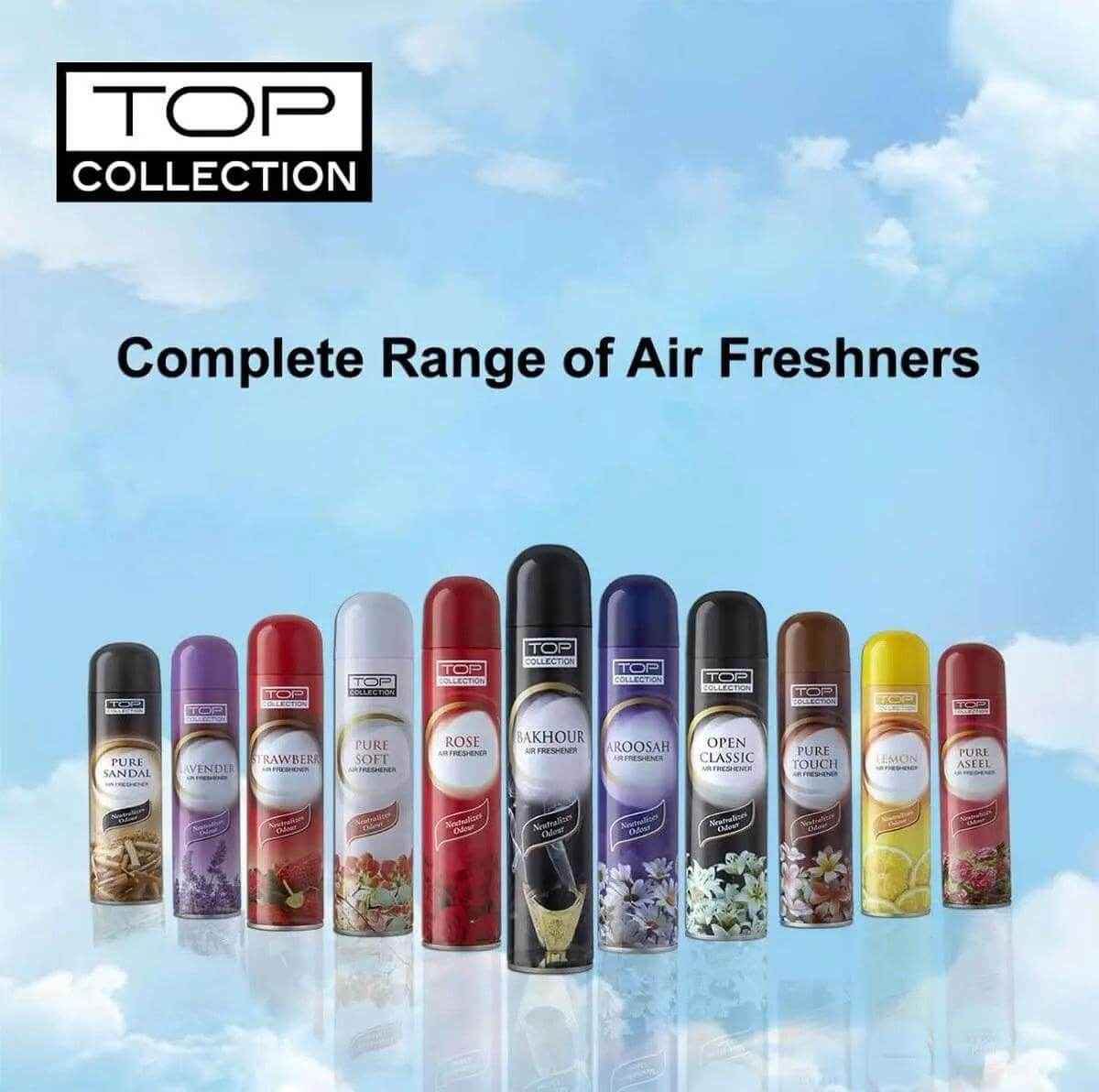 top collection air freshener - bakhour 300ml (pack of 1) | exotic opulent bakhour fragrance | long-lasting classic arabic scent | air freshener for home & office | made in u.a.e