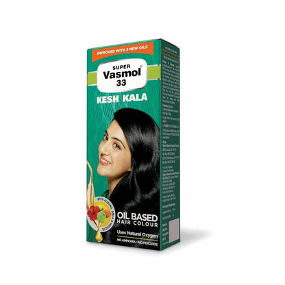 Vasmol Super Vasmol 33 Kesh Kala – 50ml Hair Color Cream for Natural Black Hair - Gehnasale