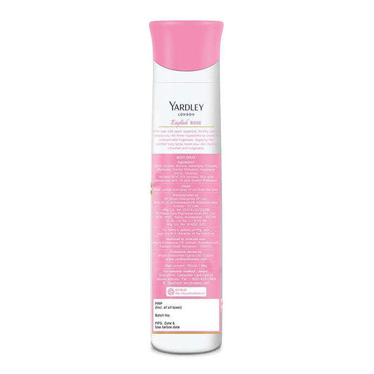 Yardley London English Rose Refreshing Body Spray | Fresh Floral Scent