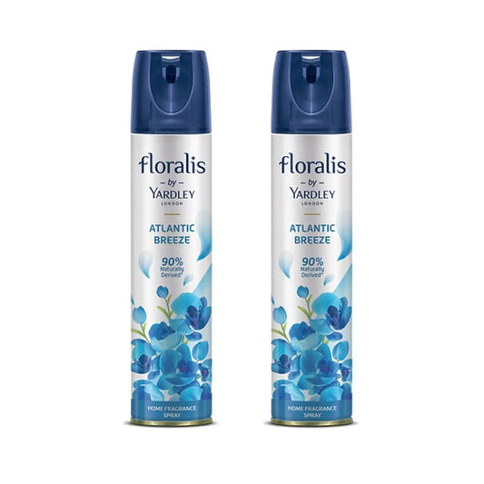 Yardley London Floralis Air Freshener Spray | Atlantic Breeze | Long-Lasting Floral Fragrance for Home & Office | 90% Naturally Derived | Home Fragrance Spray, 210ml (Pack of 1)