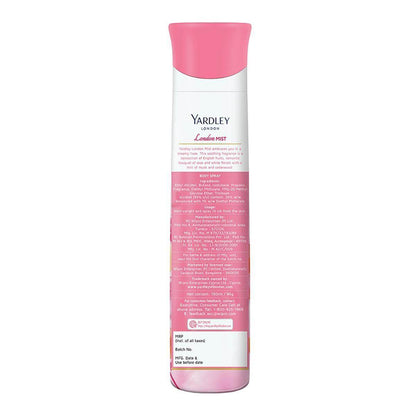 Yardley London London Mist Refreshing Body Spray| Fresh Floral Scent| 90% Naturally Derived| Orchid & Violet| Deo Spray| Body Deodorant for Women| 150ml