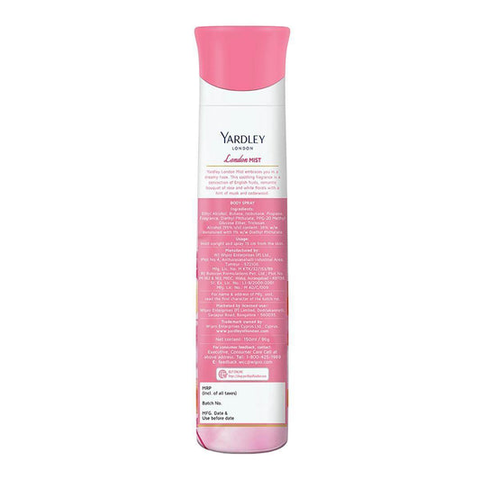 Yardley London London Mist Refreshing Body Spray| Fresh Floral Scent| 90% Naturally Derived| Orchid & Violet| Deo Spray| Body Deodorant for Women| 150ml