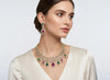 Multicolor Kundan Choker Necklace Set with Earrings
